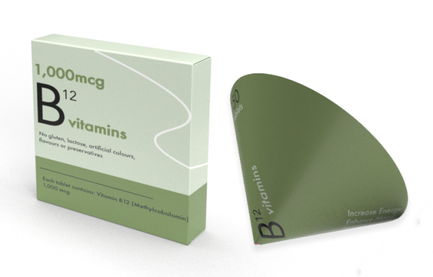 Concept for paper packaging for vitamins